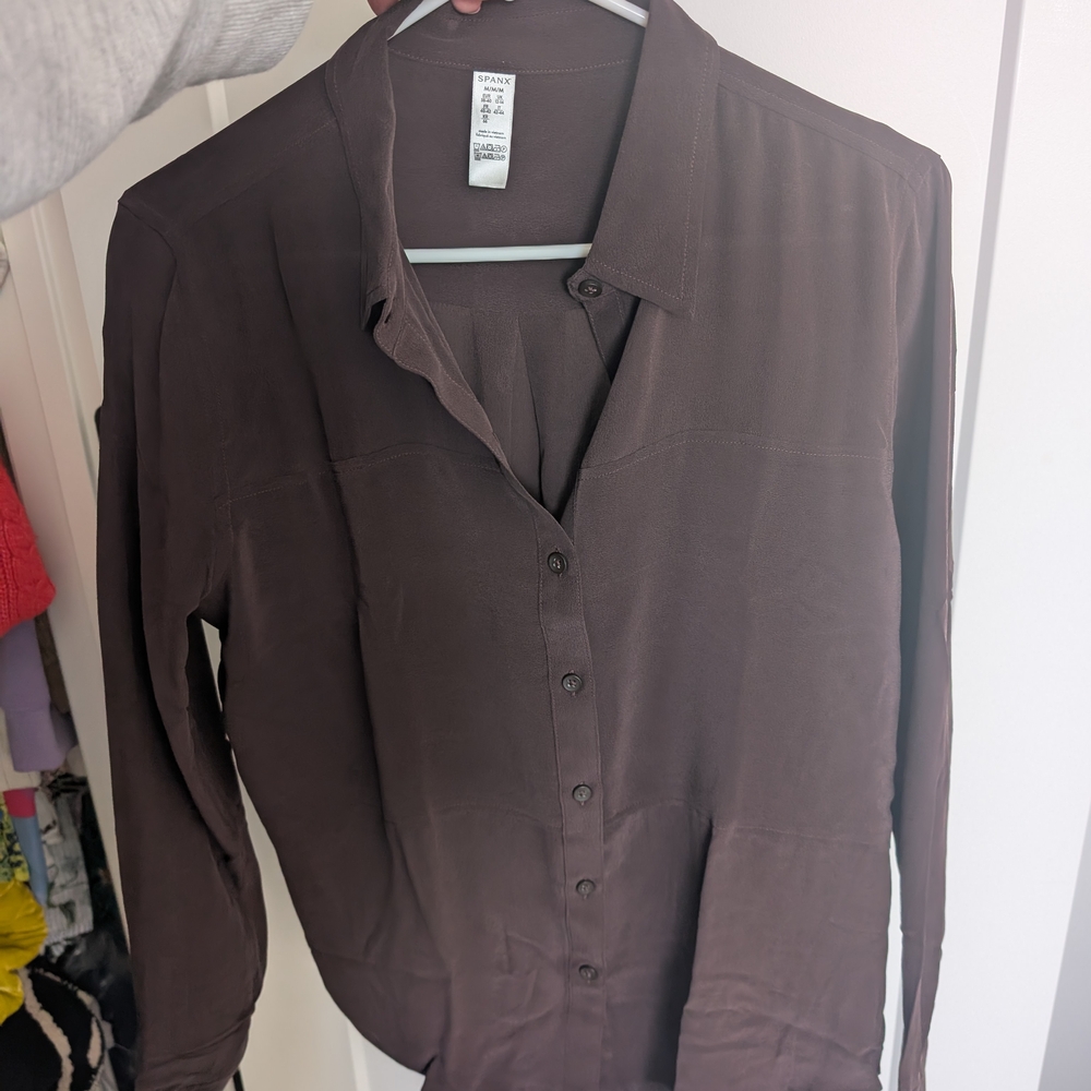 Brown Button-Up Shirt